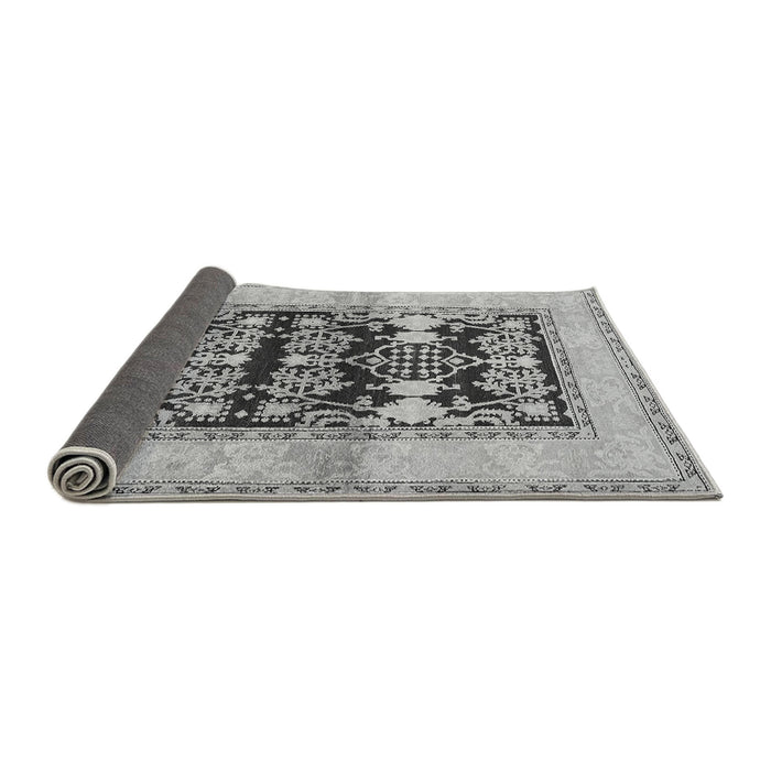 Sideview of Oriental Gray Industrial Rug, urb907gry