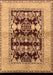 Machine Washable Oriental Brown Industrial Rug, wshurb907brn