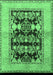 Machine Washable Oriental Emerald Green Industrial Area Rugs, wshurb907emgrn