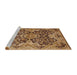 Sideview of Machine Washable Industrial Modern Brown Sand Brown Rug, wshurb908