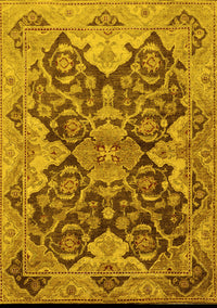 Oriental Yellow Traditional Rug, urb908yw