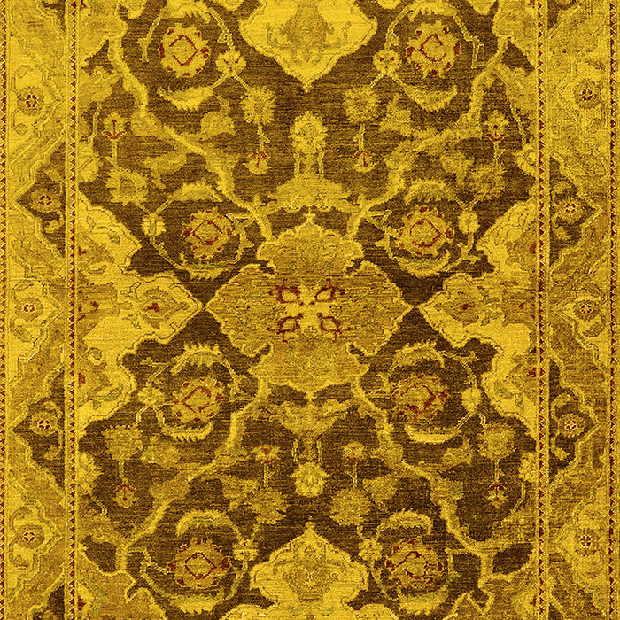 Oriental Yellow Traditional Rug, urb908yw