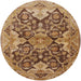 Round Machine Washable Industrial Modern Brown Sand Brown Rug, wshurb908