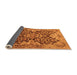 Sideview of Oriental Orange Traditional Rug, urb908org
