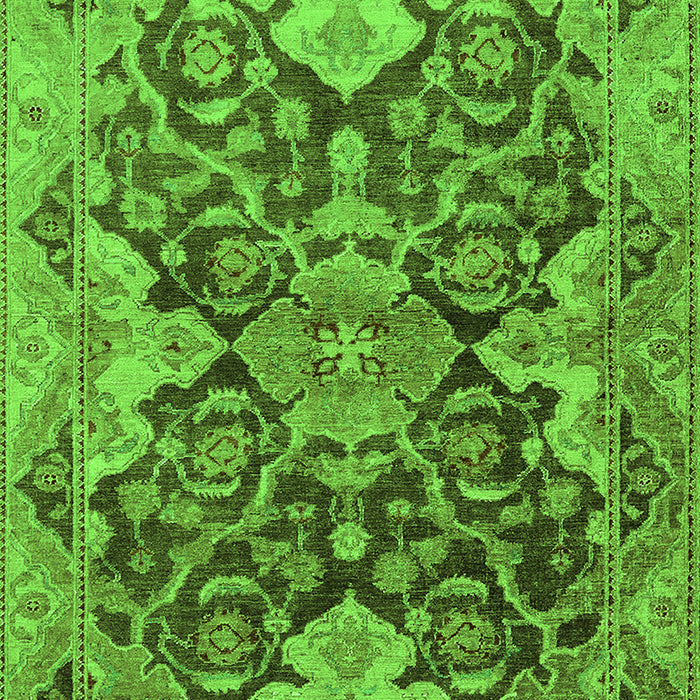 Oriental Green Traditional Rug, urb908grn