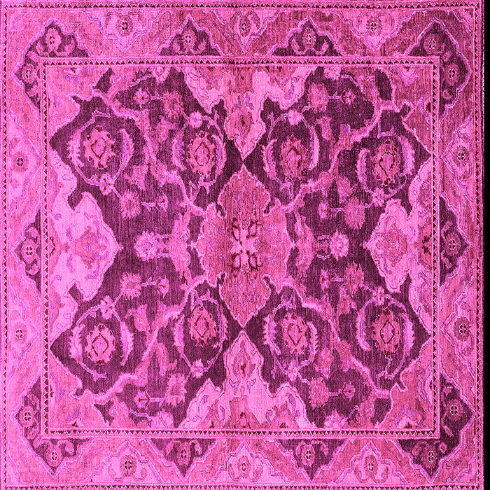 Square Oriental Pink Traditional Rug, urb908pnk