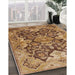 Machine Washable Industrial Modern Brown Sand Brown Rug in a Family Room, wshurb908