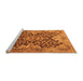 Sideview of Machine Washable Oriental Orange Traditional Area Rugs, wshurb908org