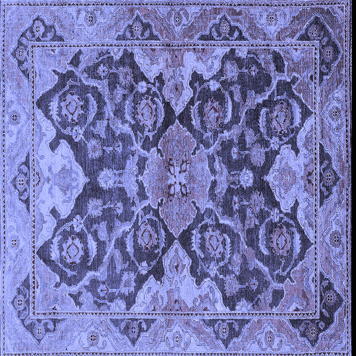 Square Oriental Blue Traditional Rug, urb908blu