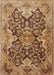 Mid-Century Modern Brown Sand Brown Oriental Rug, urb908