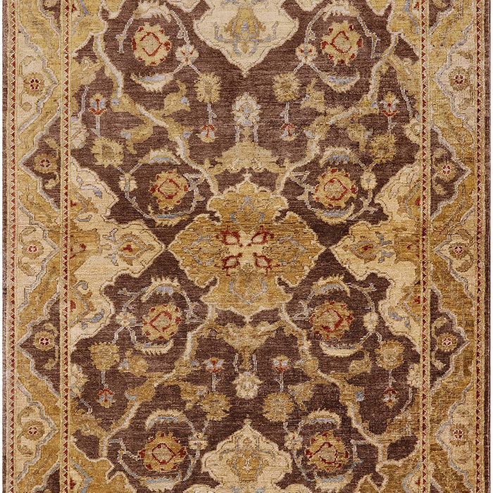 Mid-Century Modern Brown Sand Brown Oriental Rug, urb908