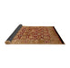 Sideview of Mid-Century Modern Orange Oriental Rug, urb909