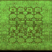 Square Machine Washable Oriental Green Traditional Area Rugs, wshurb909grn