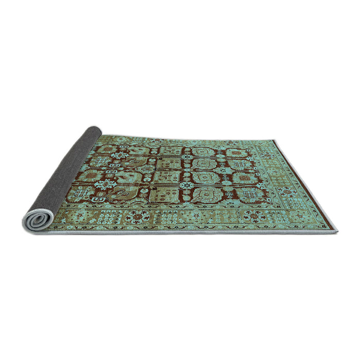 Sideview of Oriental Light Blue Traditional Rug, urb909lblu