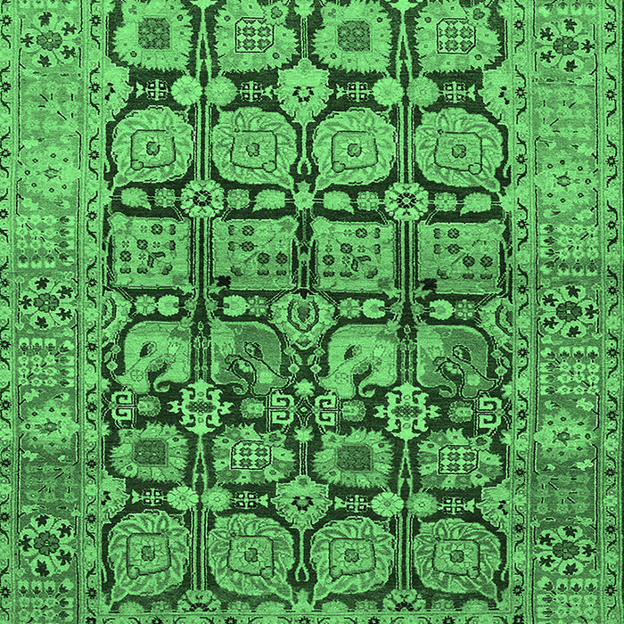Oriental Emerald Green Traditional Rug, urb909emgrn