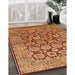 Machine Washable Industrial Modern Orange Rug in a Family Room, wshurb909