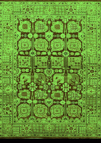 Oriental Green Traditional Rug, urb909grn