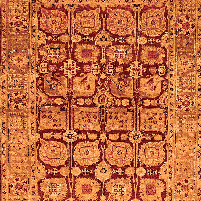 Oriental Orange Traditional Rug, urb909org