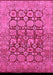 Machine Washable Oriental Pink Traditional Rug, wshurb909pnk