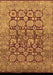 Machine Washable Oriental Brown Traditional Rug, wshurb909brn