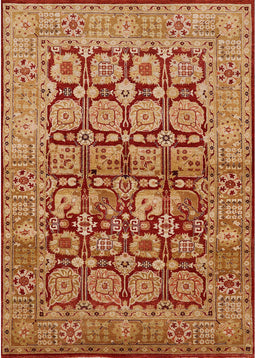 Mid-Century Modern Orange Oriental Rug, urb909