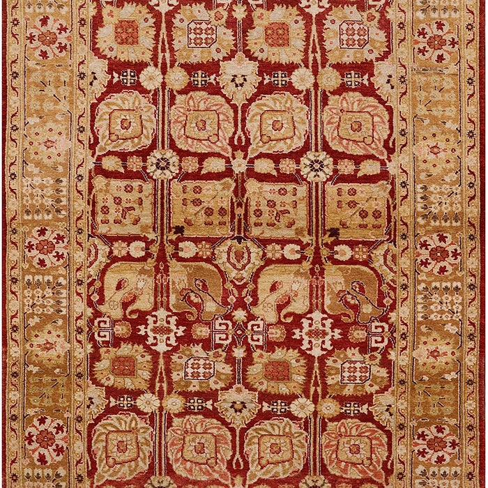 Mid-Century Modern Orange Oriental Rug, urb909