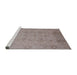 Sideview of Machine Washable Industrial Modern Rose Dust Purple Rug, wshurb910