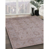 Mid-Century Modern Rose Purple Oriental Rug, urb910