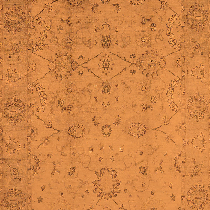 Machine Washable Oriental Orange Traditional Area Rugs, wshurb910org