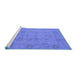 Sideview of Machine Washable Oriental Blue Traditional Rug, wshurb910blu