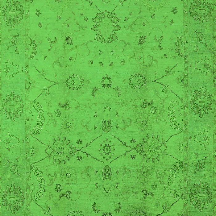 Oriental Green Traditional Rug, urb910grn