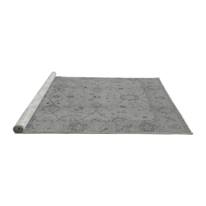 Sideview of Machine Washable Oriental Gray Traditional Rug, wshurb910gry