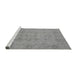 Sideview of Machine Washable Oriental Gray Traditional Rug, wshurb910gry