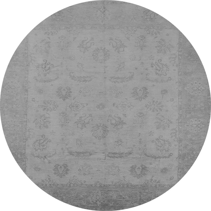 Round Oriental Gray Traditional Rug, urb911gry
