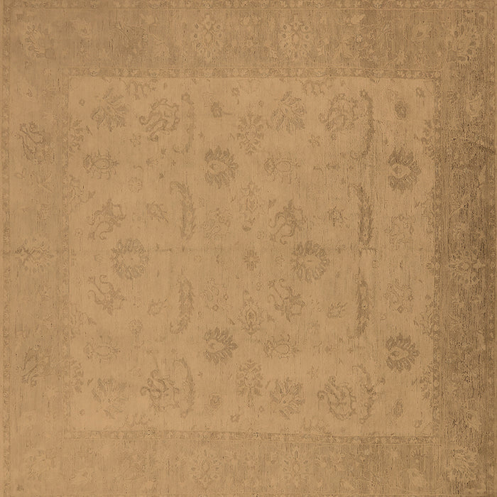 Square Oriental Brown Traditional Rug, urb911brn