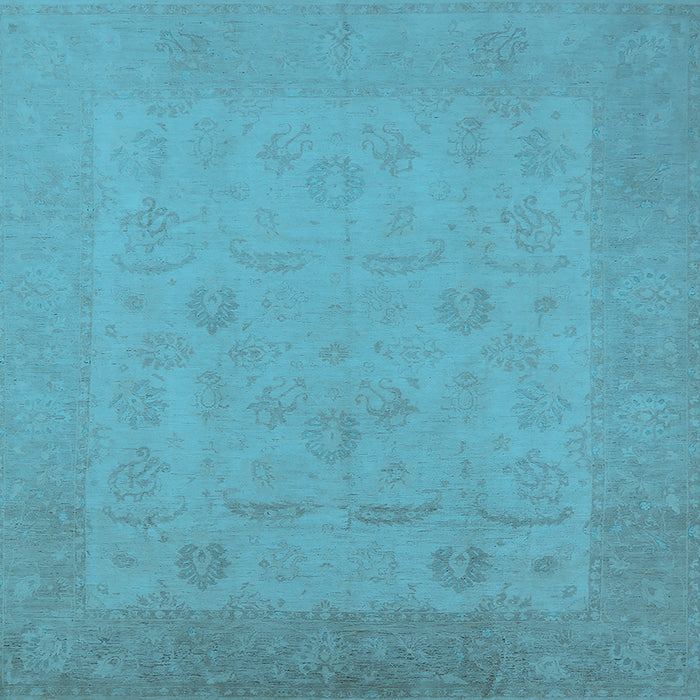 Square Oriental Light Blue Traditional Rug, urb911lblu