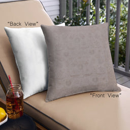 Front View of Mid-Century Modern Urban Square Rosy Brown Pink Throw Pillow, 18 inch by 18 inch, pwurb911