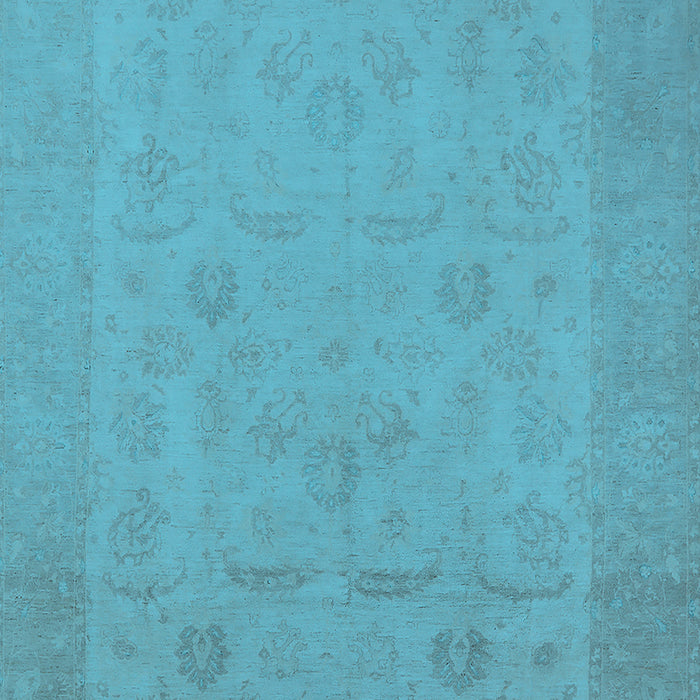 Machine Washable Oriental Light Blue Traditional Rug, wshurb911lblu