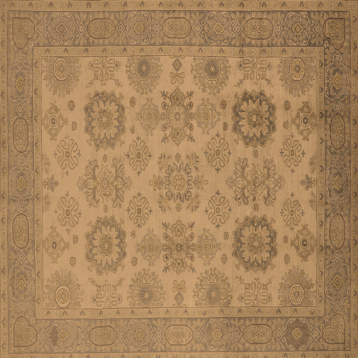 Square Oriental Brown Industrial Rug, urb912brn
