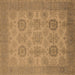 Square Oriental Brown Industrial Rug, urb912brn