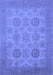 Machine Washable Oriental Blue Industrial Rug, wshurb912blu