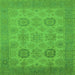 Square Machine Washable Oriental Green Industrial Area Rugs, wshurb912grn