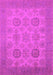 Machine Washable Oriental Pink Industrial Rug, wshurb912pnk
