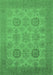 Machine Washable Oriental Emerald Green Industrial Area Rugs, wshurb912emgrn