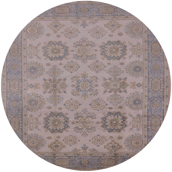 Round Machine Washable Industrial Modern Rose Dust Purple Rug, wshurb912