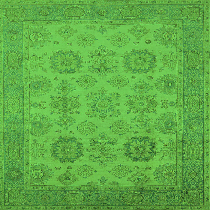 Square Oriental Green Industrial Rug, urb912grn