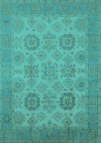 Oriental Turquoise Industrial Rug, urb912turq