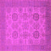 Square Machine Washable Oriental Pink Industrial Rug, wshurb912pnk
