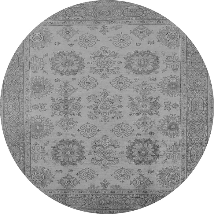 Round Oriental Gray Industrial Rug, urb912gry