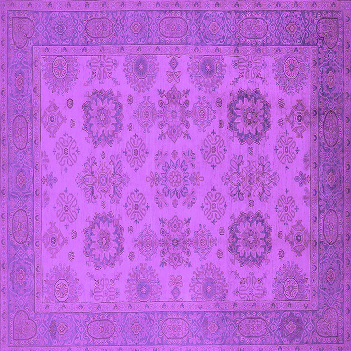 Square Machine Washable Oriental Purple Industrial Area Rugs, wshurb912pur